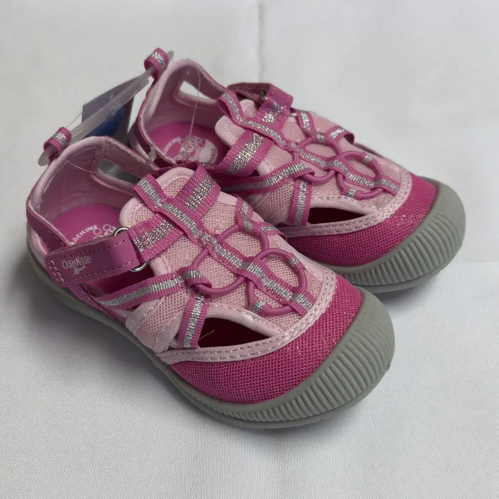 OshKosh Everplay Flexible Outsole Bump Toe Sandal Toddler Size 10 Pink
